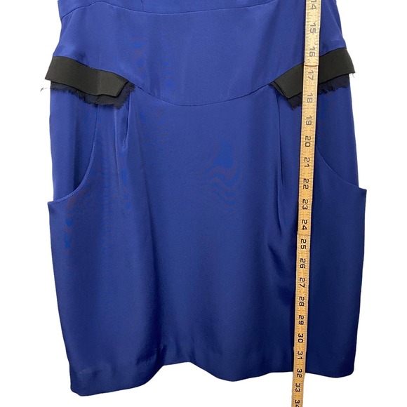 BCBGeneration Deep Blue and Black Sleeveless Sheath Dress Size 2 - Picture 8 of 10